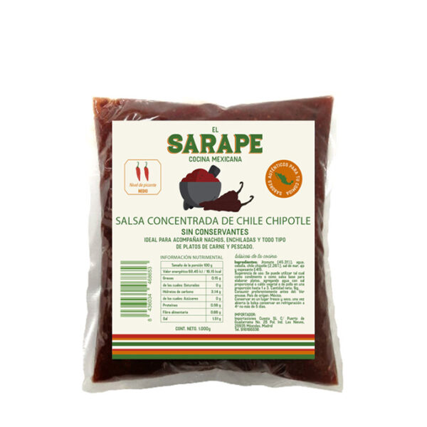 Salsa concentrada de chile chipotle 1kg El Sarape